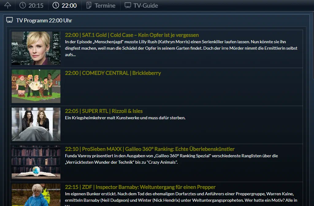 Programm via RSS für 22:00 Uhr